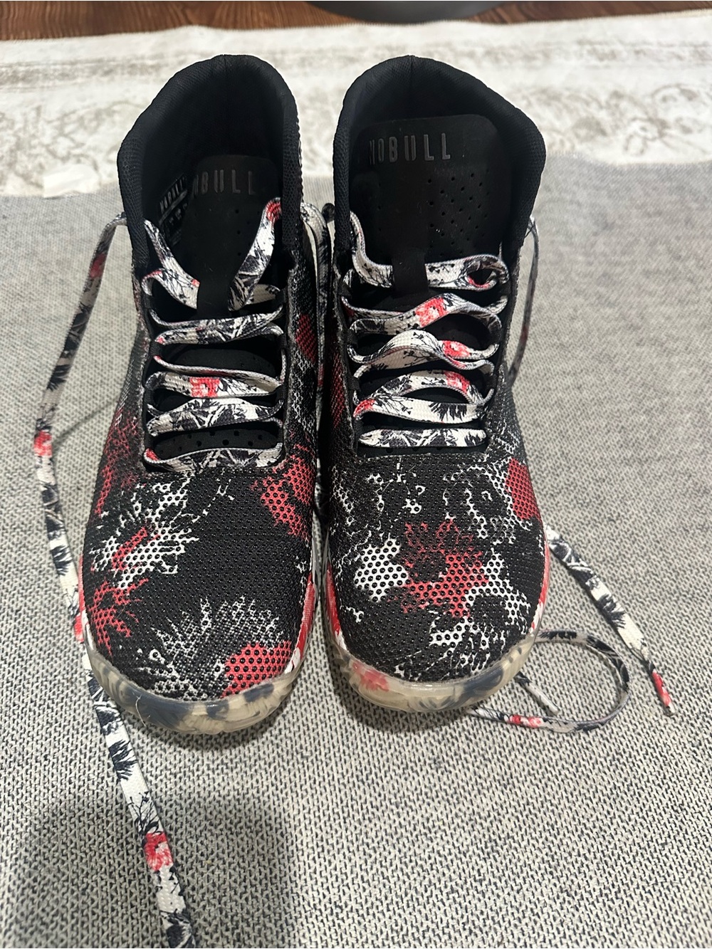 NOBULL Black, White & Red Training Sneakers